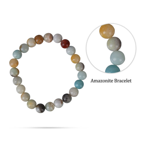 Amazonite Bracelet - 2.5 Inches | Amazonite Crystal Bracelet/ Amazonite Stone Hand Band For Positive Energy - Bracelet