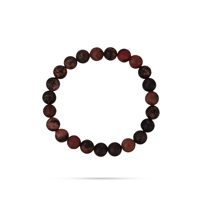 Rhodonite Bracelet - 2.5 Inches | Rhodonite Crystal Bracelet/ Rhodonite Stone Hand Band For Positive Energy - Bracelet