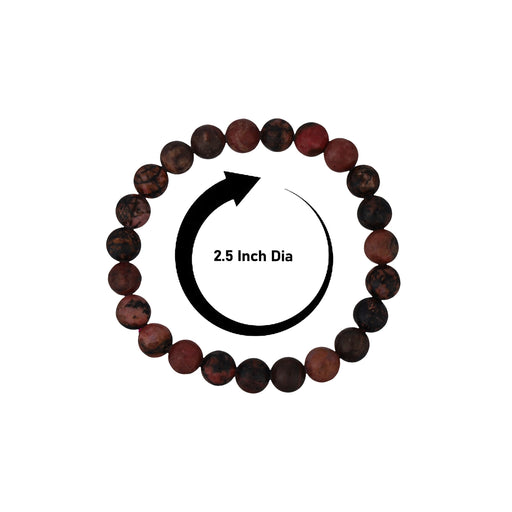 Rhodonite Bracelet - 2.5 Inches | Rhodonite Crystal Bracelet/ Rhodonite Stone Hand Band For Positive Energy - Bracelet