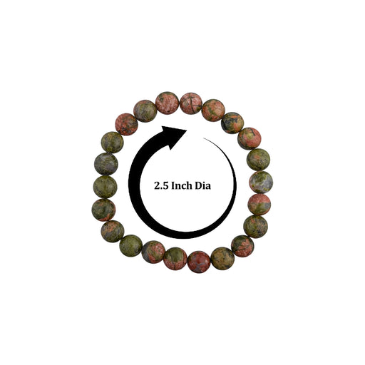 Unakite Bracelet - 2.5 Inches | Gemstone Bracelet/ Crystal Jewellery for Men & Women - Bracelet