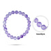 Amethyst Bracelet - 2.5 Inches | Amethyst Crystal Bracelet/ Amethyst Bead Hand Band for Men & Women - Bracelet
