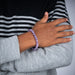 Amethyst Bracelet - 2.5 Inches | Amethyst Crystal Bracelet/ Amethyst Bead Hand Band for Men & Women - Bracelet