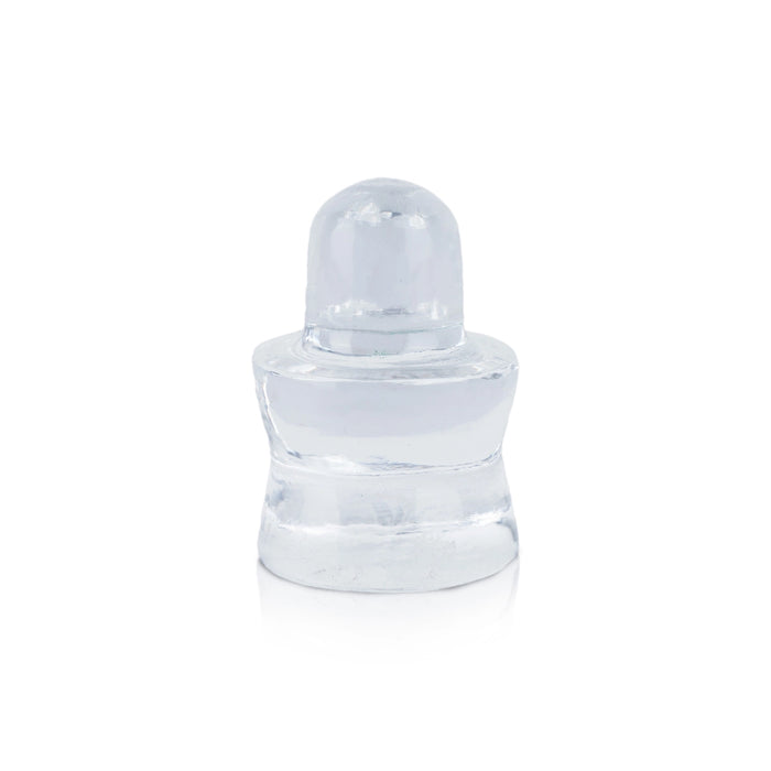 Spatik Shivlinga - 2 x 1.5 Inches | Sphatika Shivalinga / Sphatik Shivalinga for Pooja - Sphatik & Semi Precious Stone Murties