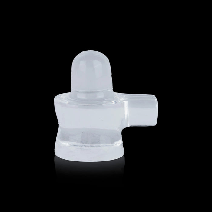 Spatik Shivlinga - 2 x 1.5 Inches | Sphatika Shivalinga / Sphatik Shivalinga for Pooja - Sphatik & Semi Precious Stone Murties