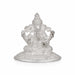 Ganesha Murti - 4 x 4.5 Inches | Silver Idol / Vinayakar Statue / Ganapathi Sculpture For Home & Pooja - Silver Murties