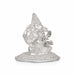Ganesha Murti - 4 x 4.5 Inches | Silver Idol / Vinayakar Statue / Ganapathi Sculpture For Home & Pooja - Silver Murties
