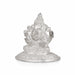 Ganesha Murti - 4 x 4.5 Inches | Silver Idol / Vinayakar Statue / Ganapathi Sculpture For Home & Pooja - Silver Murties