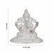 Ganesha Murti - 4 x 4.5 Inches | Silver Idol / Vinayakar Statue / Ganapathi Sculpture For Home & Pooja - Silver Murties