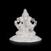 Ganesha Murti - 4 x 4.5 Inches | Silver Idol / Vinayakar Statue / Ganapathi Sculpture For Home & Pooja - Silver Murties