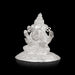 Ganesha Murti - 4 x 4.5 Inches | Silver Idol / Vinayakar Statue / Ganapathi Sculpture For Home & Pooja - Silver Murties
