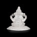 Ganesha Murti - 4 x 4.5 Inches | Silver Idol / Vinayakar Statue / Ganapathi Sculpture For Home & Pooja - Silver Murties