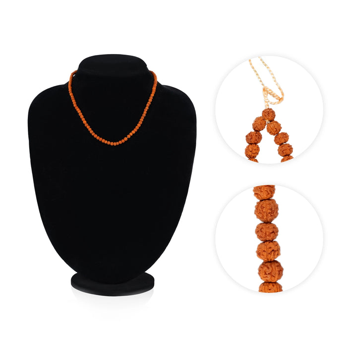 Rudraksha Mala - 13 Inches | 5 to 5.5 mm/ 108 Beads / Ruthratcham Malai/ Rudraksha Mala for Men & Women - Rudraksha Mala, Pendant, Bracelet