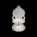 Lakshmi Kubera Lamp - 5.5 x 3.5 Inches | Silver Lakshmi Kubera Vilakku / Laxmi Kubera Deepam for Pooja - Deity Lamps