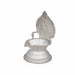 Lakshmi Kubera Lamp - 5.5 x 3.5 Inches | Silver Lakshmi Kubera Vilakku / Laxmi Kubera Deepam for Pooja - Deity Lamps