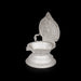 Lakshmi Kubera Lamp - 5.5 x 3.5 Inches | Silver Lakshmi Kubera Vilakku / Laxmi Kubera Deepam for Pooja - Deity Lamps