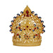 Kiritam  - 4.5 x 5 Inches | Mukut/ Stone Crown/ Gold Polish Kireetam/ Jewellery for Deity - Head & Face Accessories