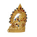 Kiritam  - 4.5 x 5 Inches | Mukut/ Stone Crown/ Gold Polish Kireetam/ Jewellery for Deity - Head & Face Accessories
