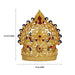 Kiritam  - 4.5 x 5 Inches | Mukut/ Stone Crown/ Gold Polish Kireetam/ Jewellery for Deity - Head & Face Accessories