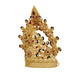 Kiritam  - 6.5 x 6 Inches | Mukut/ Stone Crown/ Gold Polish Kireetam/ Jewellery for Deity - Head & Face Accessories