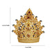 Kiritam  - 6.5 x 6 Inches | Mukut/ Stone Crown/ Gold Polish Kireetam/ Jewellery for Deity - Head & Face Accessories