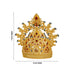 Kiritam  - 7 x 8 Inches | Mukut/ Stone Crown/ Gold Polish Kireetam/ Jewellery for Deity - Head & Face Accessories