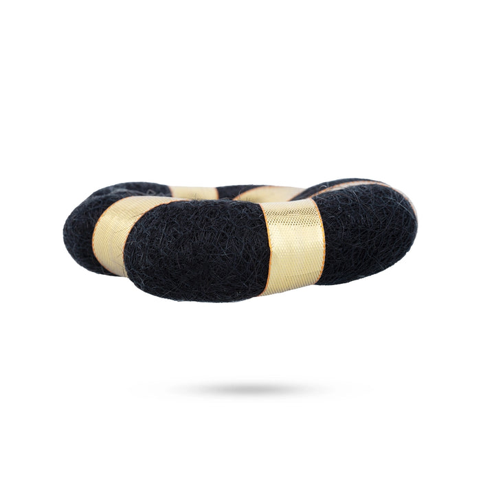 Hair Bun - 3 Inches | Hair Ring/ Hair Accessory/ Black Hair Bun for Deity - Head & Face Accessories