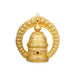 Stone Kireetam with Arch  - 6 x 6 Inches | Half Crown/ Kiritam/ Mukut/ Gold Polish Jewellery for Deity - Head & Face Accessories