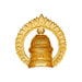 Stone Kireetam with Arch  - 6 x 6 Inches | Half Crown/ Kiritam/ Mukut/ Gold Polish Jewellery for Deity - Head & Face Accessories