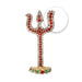Trishul - 3 Inches | Stone Trishul with Stand/ Stone Soolam for Deity - Deity Accessories
