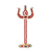 Trishul - 4.25 Inches | Stone Trishul with Stand/ Stone Soolam for Deity - Deity Accessories