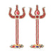 Trishul - 4.25 Inches | Stone Trishul with Stand/ Stone Soolam for Deity - Deity Accessories