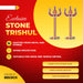 Trishul - 4.25 Inches | Stone Trishul with Stand/ Stone Soolam for Deity - Deity Accessories