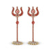 Trishul - 7.25 Inches | Stone Trishul with Stand/ Stone Soolam for Deity - Deity Accessories