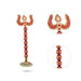 Stone Trishul with Stand - 9 x 3 Inches | Stone Soolam/ Stone Astras for Deity - Deity Accessories
