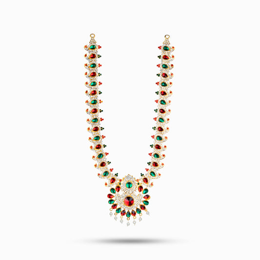 Stone Mango Haram - 12 Inches | Stone Manga Malai/ Multi Colour Stone Mango Mala for Deity - Neck & Body Accessories