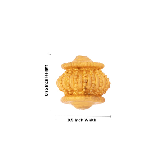 Gundu Thali - 0.75 x 0.5 Inches | Gold Polish Mangal Sutra/ Jewellery for Deity - Neck & Body Accessories