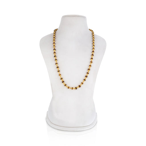 Rudraksha beads Mala - 13 Inches | Gold Cup Rudraksha Mala / Rudraksha Necklace / Mala for Men & Women - Rudraksha Mala, Pendant, Bracelet