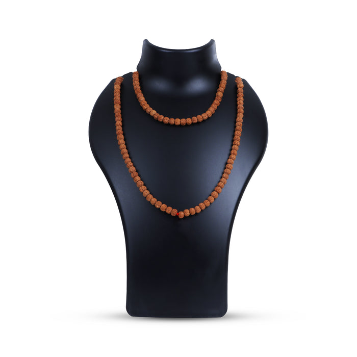 Ruthratcham Malai - 17 Inches | 9.5 mm Rudraksha Mala/ Indonesia Premium/ 108 Beads Kantha Mala for Meditation - Rudraksha Mala, Pendant, Bracelet