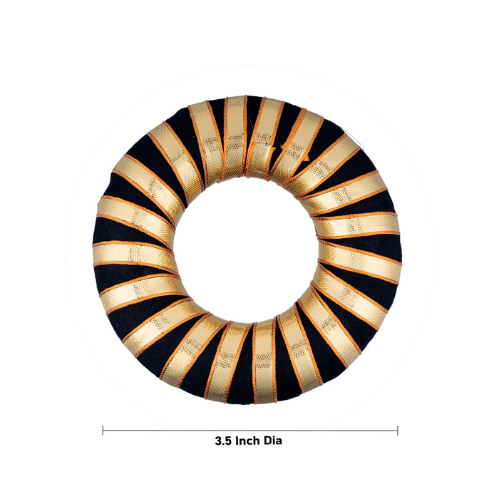 Hair Ring Juda - 3.5 Inches | Black Hair Bun/ Hair Accessory for Deity - Head & Face Accessories