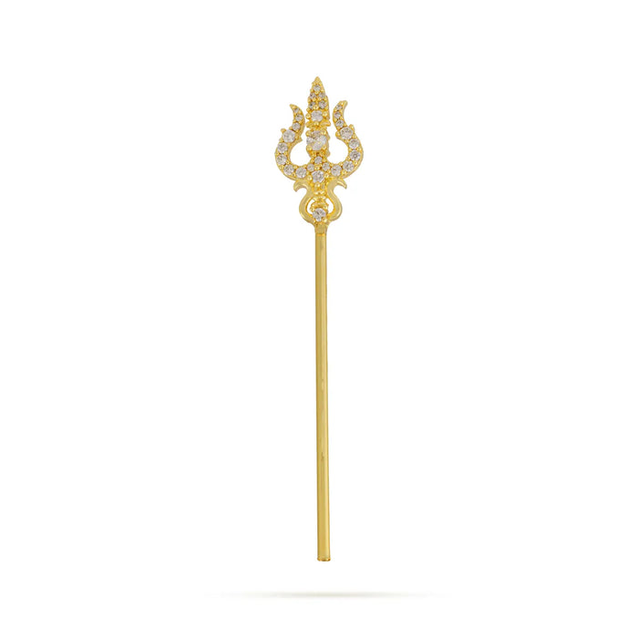 Durga Maa Soolam - 4.25 Inches | Stone Trishul / Metal Astras / Shivan Soolam / Trishul for Pooja - Deity Accessories