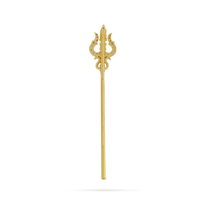 Durga Maa Soolam - 4.25 Inches | Stone Trishul / Metal Astras / Shivan Soolam / Trishul for Pooja - Deity Accessories