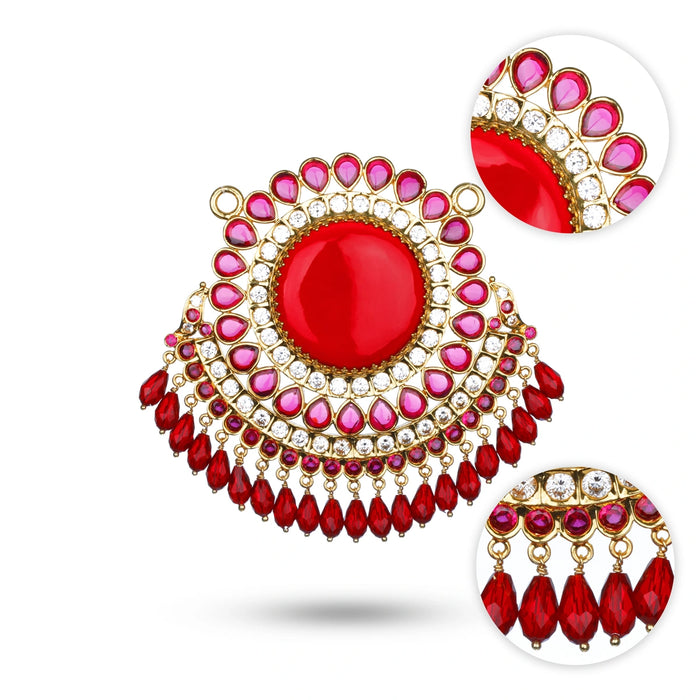 Stone Pendant - 4.5 Inches | Design Locket/ Stone Dollar for Women - Neck & Body Accessories