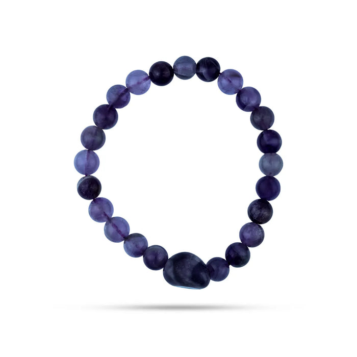 Amethyst Bracelet - 2.5 inches | Semi precious Bracelet / Tumbled Bead Hand Band / Hand Band for Men & Women - Bracelet