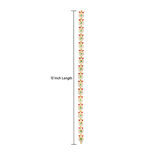 Stone Belt - 12 Inch | Waist Belt/ Multicolour Stone Jewelry/ Jewellery for Deity - Waist & Leg Accessories