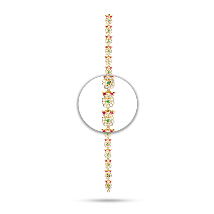 Stone Belt - 12 Inch | Waist Belt/ Multicolour Stone Jewelry/ Jewellery for Deity - Waist & Leg Accessories