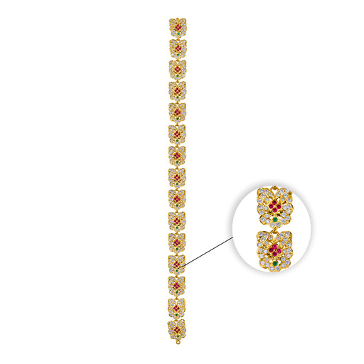 Stone Belt - 17 Inch | Waist Belt/ Multicolour Stone Jewelry/ Jewellery for Deity - Waist & Leg Accessories