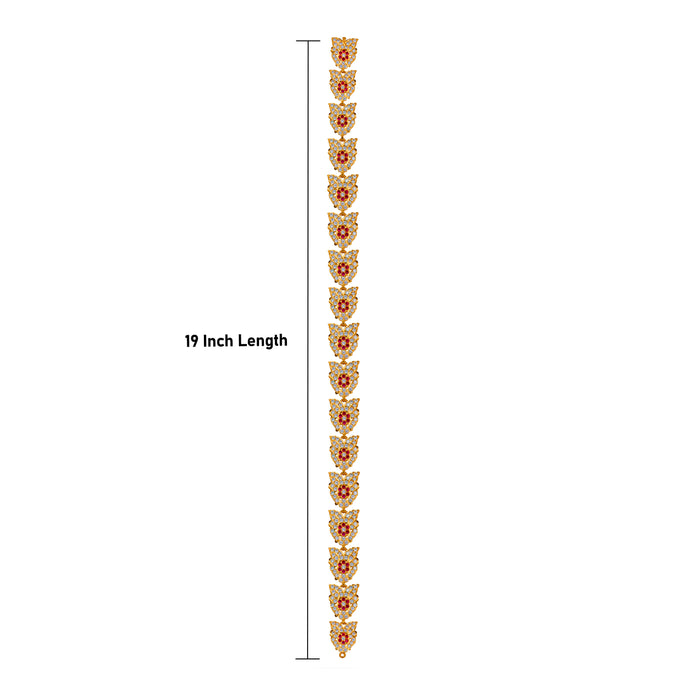 Stone Belt - 19 Inch | Waist Belt/ Multicolour Stone Jewelry/ Jewellery for Deity - Waist & Leg Accessories