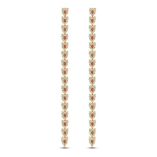 Stone Belt - 18 Inch Flower | Waist Belt/ Multicolour Stone Jewelry/ Jewellery for Deity - Waist & Leg Accessories