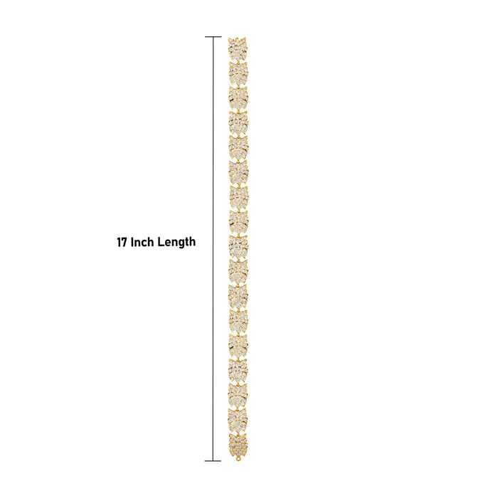 Stone Belt - 17.1 Inch | Waist Belt/ Multicolour Stone Jewelry/ Jewellery for Deity - Waist & Leg Accessories