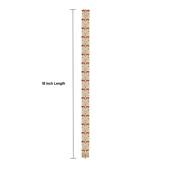 Stone Belt - 18 Inch | Waist Belt/ Multicolour Stone Jewelry/ Jewellery for Deity - Waist & Leg Accessories